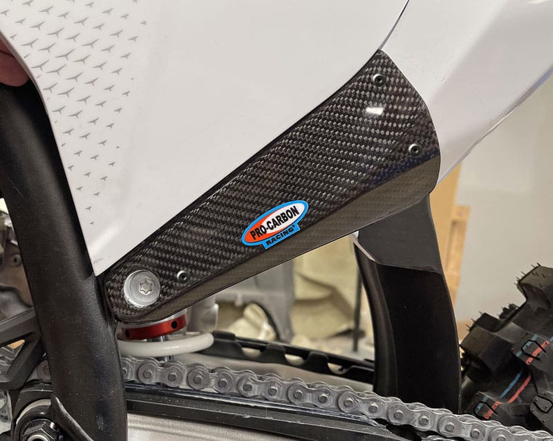 Pro Carbon sticker beschermer zijnummerborden KTM SX/SX-F 2019-2022 & EXC/EXC-F 2020-2023