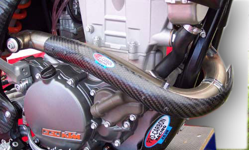 Pro Carbon uitlaatbocht bescherming KTM EXC-F 250 2007-2013 ( voor originele uitlaatbocht )