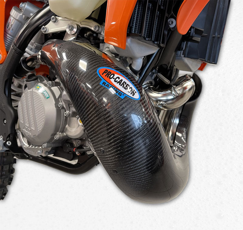 Pro Carbon uitlaatbocht bescherming KTM SX 250 2019-2022 & Husqvarna TC 250 2019-2022 & Gas Gas MC 250 2022-2023 ( voor originele uitlaatbocht )