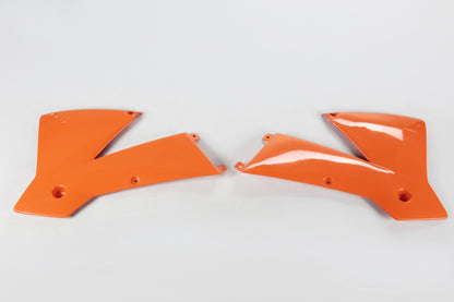 Cemoto radiator kappen Oranje KTM SX 125 01-04 &amp; SX 250 01-04 &amp; SX 450 03-04 &amp; EXC 125/200/250/300/380/400/450 03-04