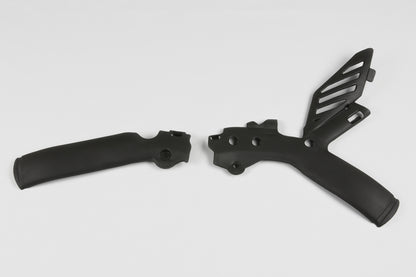 UFO frame beschermers zwart KTM SX/SX-F 125-450 2007-2010 &amp; EXC/EXC-F 125-500 2008 tot 2011