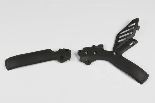 UFO frame beschermers zwart KTM SX/SX-F 125-450 2007-2010 &amp; EXC/EXC-F 125-500 2008 tot 2011
