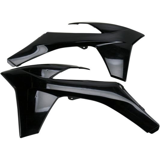 UFO radiator kappen Zwart KTM SX 125/150/250 11-12 & SX-F 250/350/450 11-12 & EXC 125/200/250/300/350/450/500 12-13