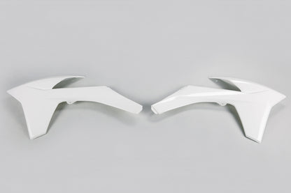 UFO radiator kappen Wit KTM SX 125/150/250 11-12 & SX-F 250/350/450 11-12 & EXC 125/200/250/300/350/450/500 12-13