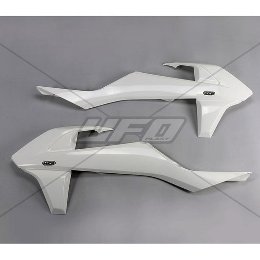 UFO radiator kappen Wit KTM SX 125/150/250 16-18 & SX-F 250/350/450 16-18 & EXC 250/300 17-19 & EXC-F 250/350/450/500 17-19