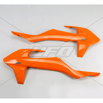 UFO radiator kappen Oranje KTM SX 125/150/250 16-18 &amp; SX-F 250/350/450 16-18 &amp; EXC 250/300 17-19 &amp; EXC-F 250/350/450/500 17-19