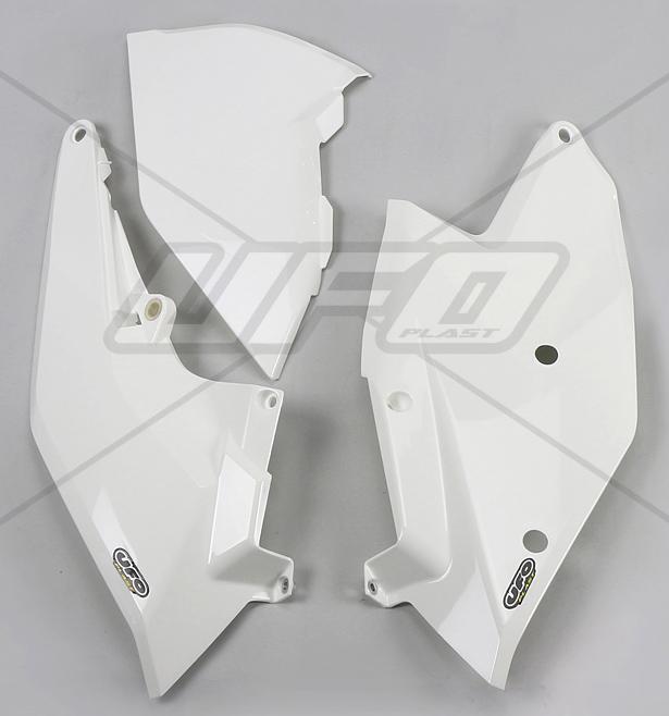 UFO zijnummerborden + Luchtfilterkap Wit KTM SX 125/150/250 16-18 & SX-F 250/350/450 16-18 & EXC 250/300 17-19 & EXC-F 250/350/450/500 17-19