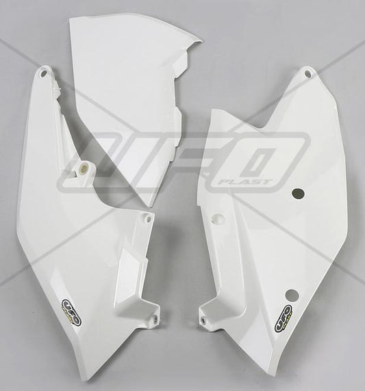 UFO zijnummerborden + Luchtfilterkap Wit KTM SX 125/150/250 16-18 & SX-F 250/350/450 16-18 & EXC 250/300 17-19 & EXC-F 250/350/450/500 17-19