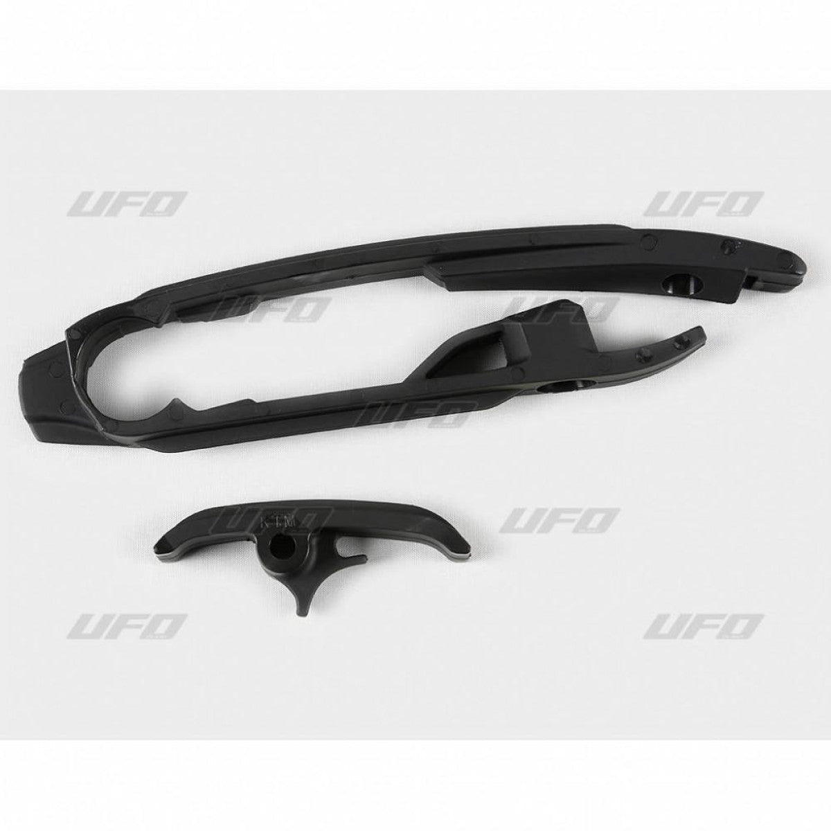 UFO Swingarm geleider zwart KTM SX/SX-F 125/150/250/450 16- &amp; SX 250 17- &amp; Husqvarna FC/TC 125/250/350/450 16- &amp; TC 250 17- &amp; Gas Gas MC/F 125/250/450 2021
