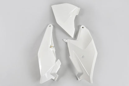 UFO side number plates + air filter cover white KTM SX 85 2018- &amp; Gas Gas MC 85 2021-