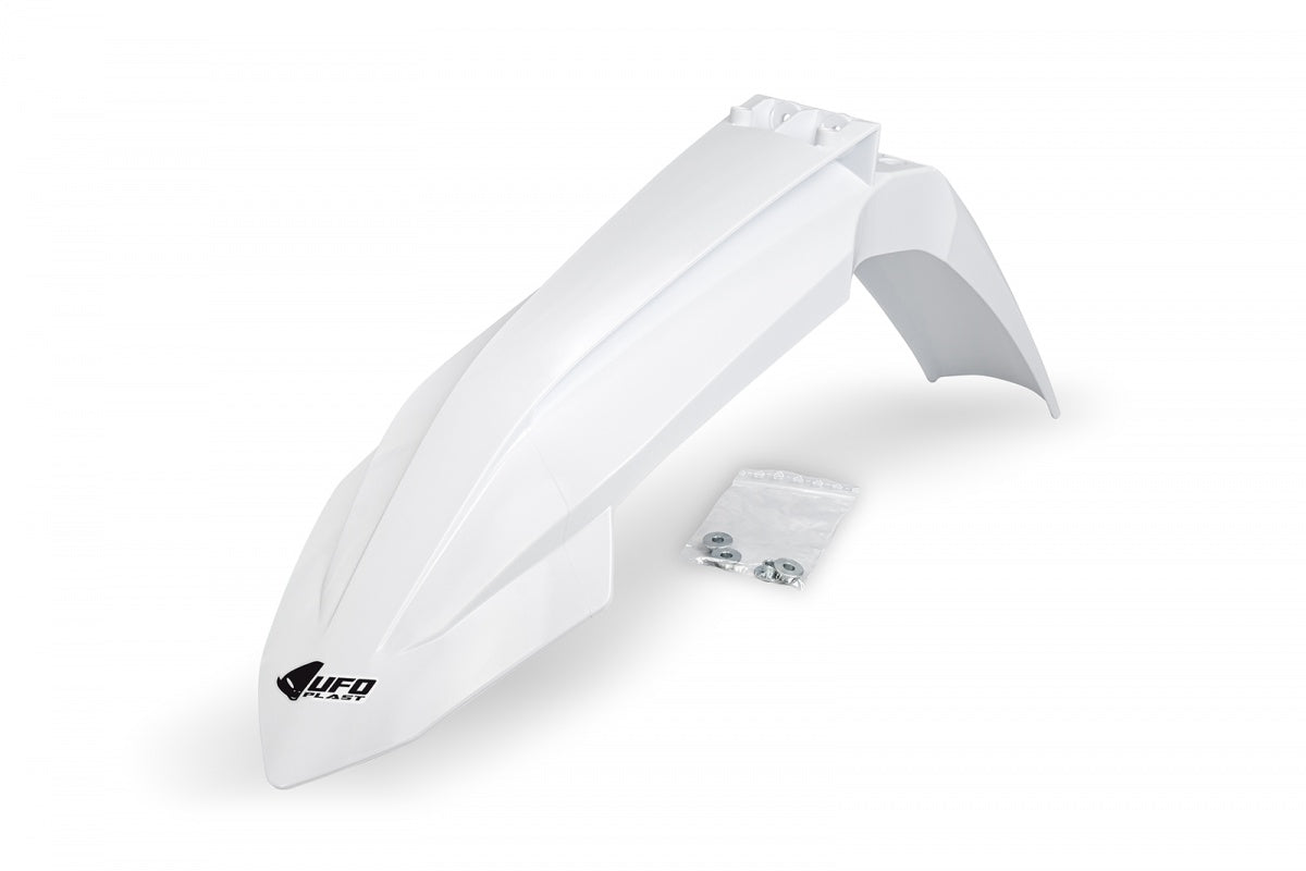 UFO Voorspatbord Wit KTM SX 125/150/250/300 2023- &amp; SX-F 250/350/450 2023- &amp; KTM EXC/EXC-F 250/300/350/450/500 2024-