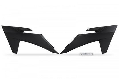 Racetech Radiator Kappen Zwart KTM SX 125/150/250/300 2023-2024 & SX-F 250/350/450 2023-2024 & EXC/EXC-F 250/300/350/450/500 2024-