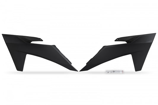 Racetech Radiator Kappen Zwart KTM SX 125/150/250/300 2023-2024 & SX-F 250/350/450 2023-2024 & EXC/EXC-F 250/300/350/450/500 2024-