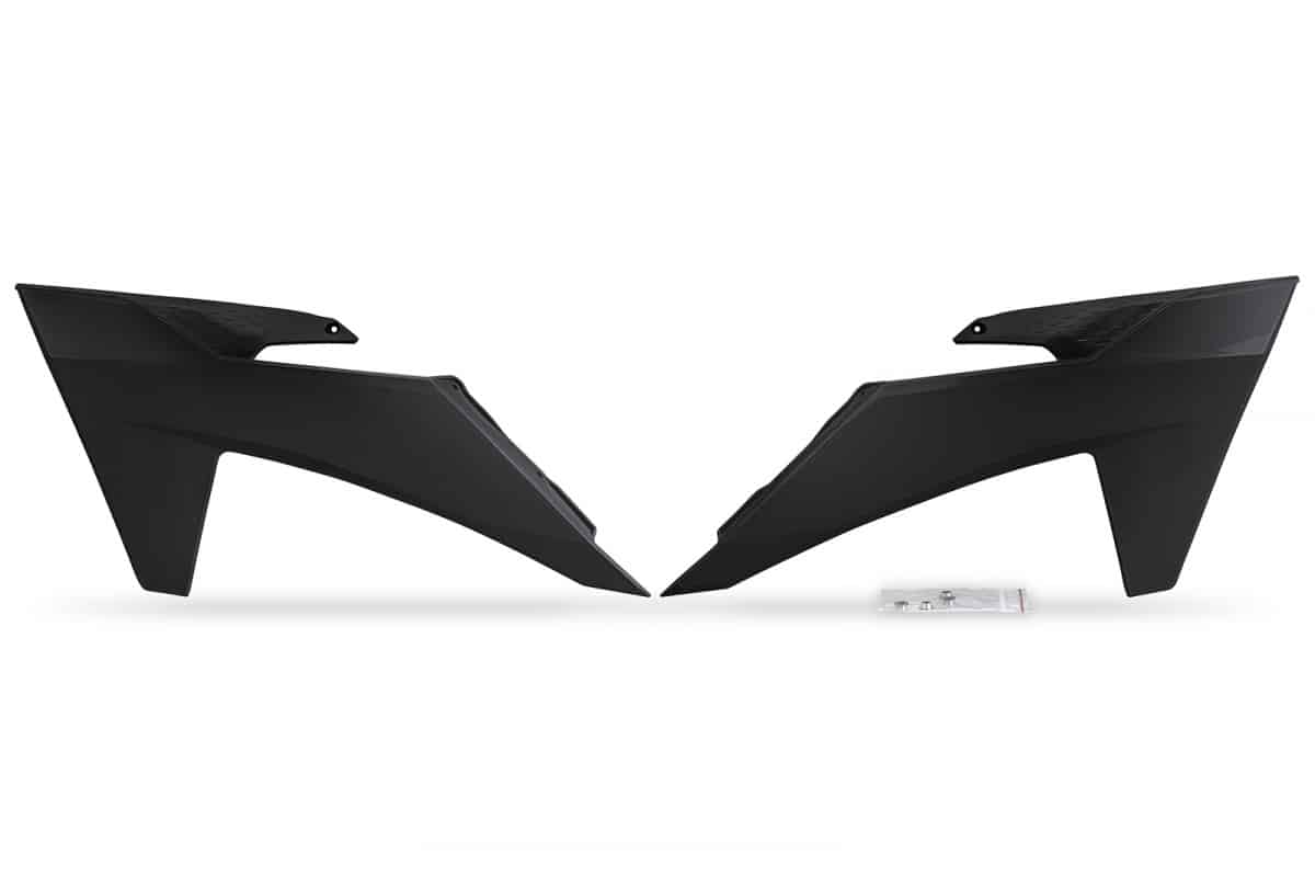 UFO Radiator Kappen Zwart KTM SX 125/150/250/300 2023-2024 & SX-F 250/350/450 2023-2024 & EXC/EXC-F 250/300/350/450/500 2024- - MxProStoreParts
