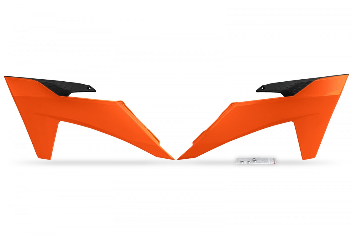 UFO Radiator Kappen Oranje KTM SX 125/150/250/300 2023-2024 & SX-F 250/350/450 2023-2024 & EXC/EXC-F 250/300/350/450/500 2024-