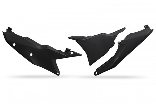 UFO Zijnummerborden + Luchtfilter kap Zwart KTM SX 125/150/250/300 2023- &amp; SX-F 250/350/450 2023- &amp; EXC/EXC-F 250/300/350/450/500 2024-
