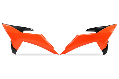 UFO Radiator Kappen Fluor Oranje KTM SX 125/150/250/300 2023-2026 &amp; SX-F 250/350/450 2023-2026 ( model 2025 )