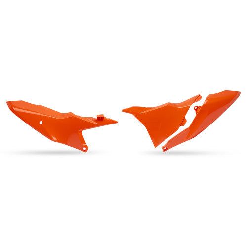 UFO zijnummerborden + Luchtfilterkap Oranje KTM SX 85 2025-