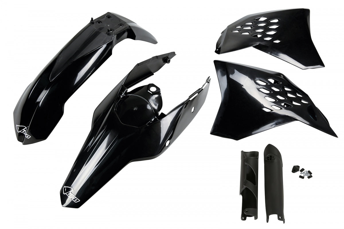 UFO plastic kit Zwart KTM EXC 250/300/350/450/500 2009-2011 (full kit) (zonder koplamp plastic)