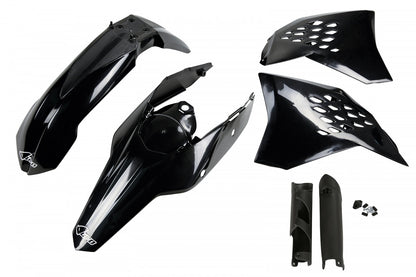 UFO plastic kit Zwart KTM EXC 250/300/350/450/500 2009-2011 (full kit) (zonder koplamp plastic)