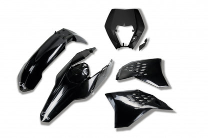 UFO plastic kit Zwart KTM EXC 250/300/350/450/500 2009-2011