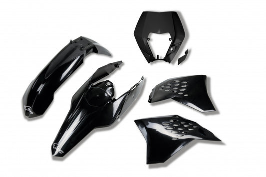 UFO plastic kit Zwart KTM EXC 250/300/350/450/500 2009-2011