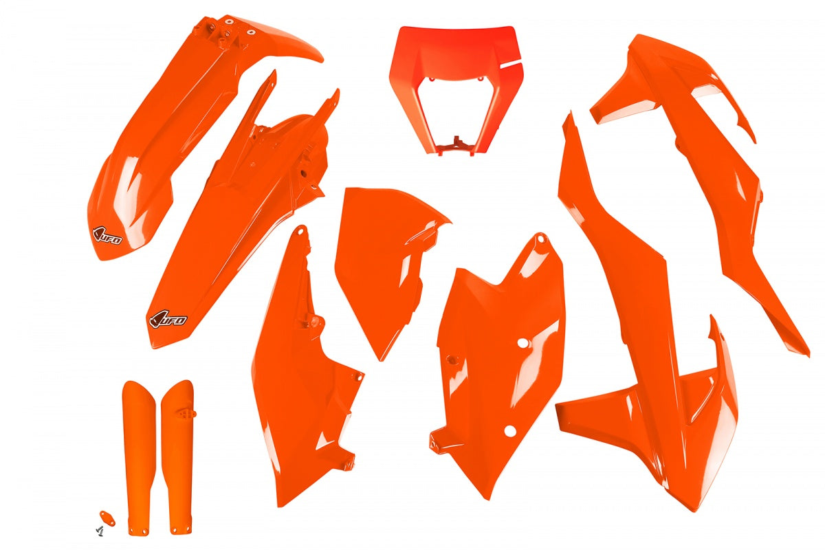UFO plastic kit Fluor Oranje met koplamp plastic KTM EXC/EXC-F 250/300/350/450/500 17-19 ( full kit )
