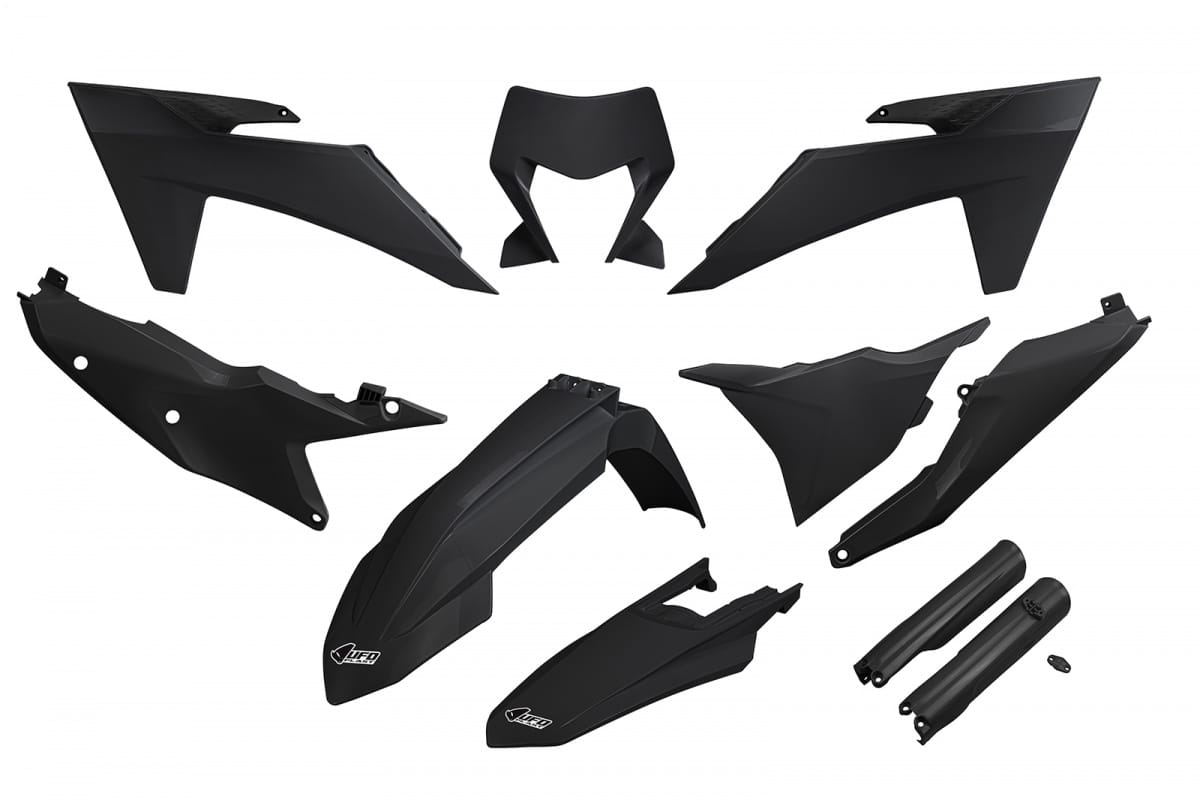 UFO plastic kit Zwart ( Full kit ) KTM EXC/EXC-F 250/300/350/450/500 2024- - MxProStoreParts