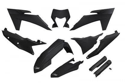 UFO plastic kit Zwart ( Full kit ) KTM EXC/EXC-F 250/300/350/450/500 2024- - MxProStoreParts