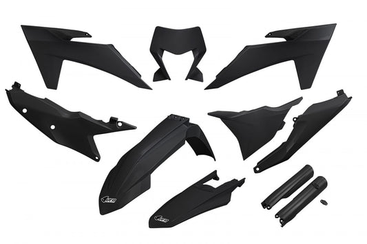 UFO plastic kit Zwart ( Full kit ) KTM EXC/EXC-F 250/300/350/450/500 2024-