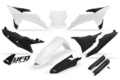 UFO plastic kit Wit/Zwart ( Full kit ) KTM SX 125/150/250/300 2023-2026 &amp; SX-F 250/350/450 2023-2026 ( model 2025 )