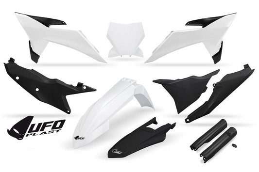 UFO plastic kit Wit/Zwart ( Full kit ) KTM SX 125/150/250/300 2023-2026 &amp; SX-F 250/350/450 2023-2026 ( model 2025 )