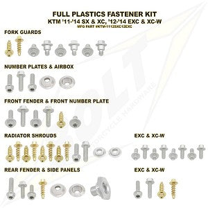 Bolt Volledige plastic set schroeven set KTM SX 125/150/250 11-15 & SX-F 250/350/450 11-15 & EXC/EXC-F 250/350/450/500 12-16