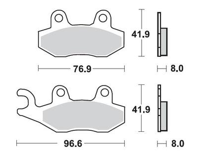 Mino voor remblokken Suzuki -95 & Yamaha -97 & Kawasaki -93 & Husqvarna -95