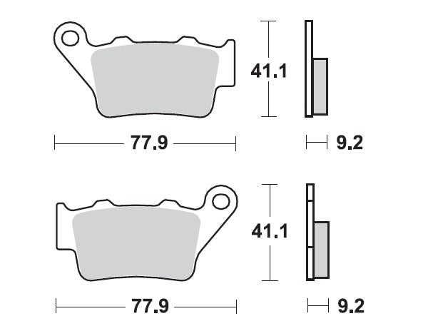 Mino Achter remblokken Sintered FA208