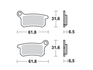 Braking Sintered Front and Rear Brake Pads 873CM44