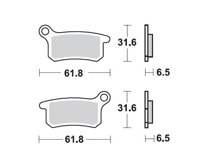 Braking Sintered Voor / Achter remblokken 873CM44