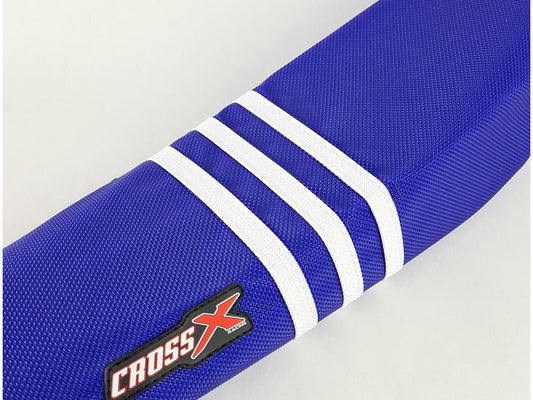 Cross X Zadelovertrek TLD Blauw met 3 witte lijnen KTM SX 125/150/250 19- & SX-F 250/350/450 19- & EXC/EXC-F 250/300/350/450/500 20- & Gas Gas MC/MC-F/EC/EC-F 125-450 21-