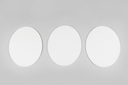UFO voornummerplaat universeel Wit Oval plate since 1970 ( 3 stuks )