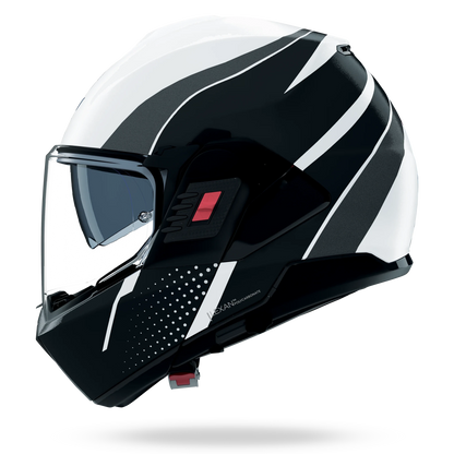 NOLAN N120-1 FLUENTE 359 METAL FINISH systeemhelm S White / Black / Anthracite – N1F0008373595 - MxProStoreParts