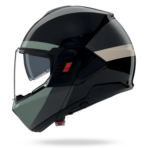 NOLAN N120-1 BLOCCO 358 systeemhelm M Black / Anthracite / Grey Green / Ivory – N1F0008503582