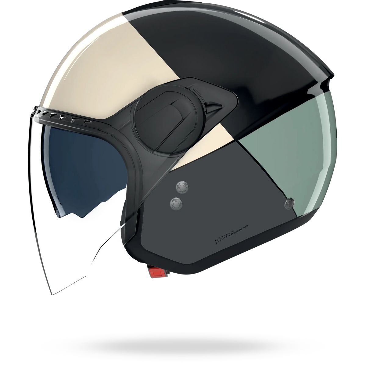 NOLAN N20-2 VISOR BLOCCO 354 jethelm XS – Black / Ivory / Grey Green / Anthracite – glanzend – N220008503547