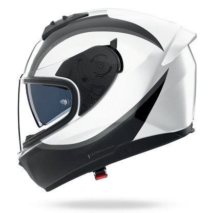 NOLAN N60-6 BIFASE 349 METAL FINISH integraalhelm – maat M – wit / zwart / grijs - MxProStoreParts