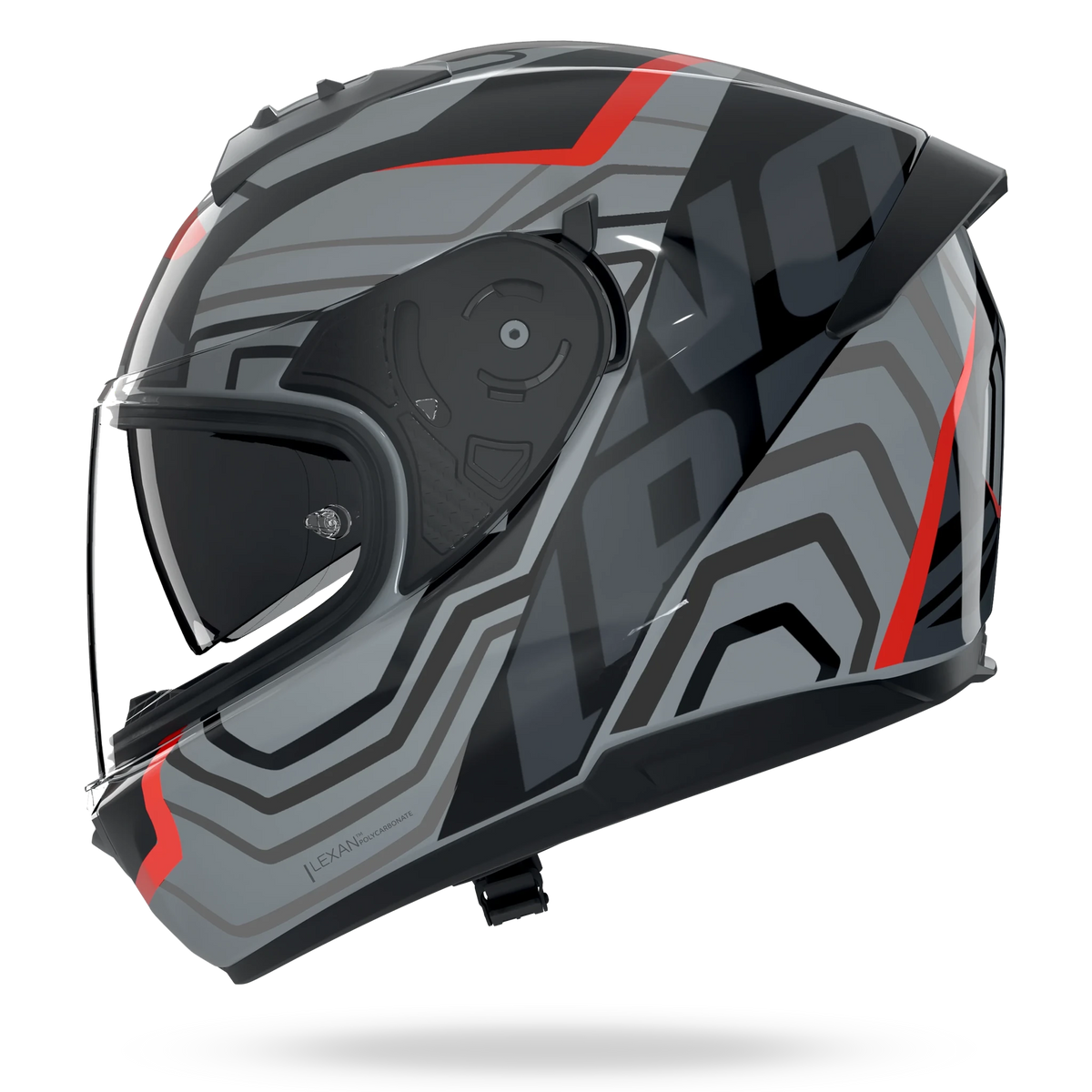 NOLAN N60-6 ECLETTICO 351 METAL FINISH integraalhelm – maat M – zwart / grijs / rood - MxProStoreParts