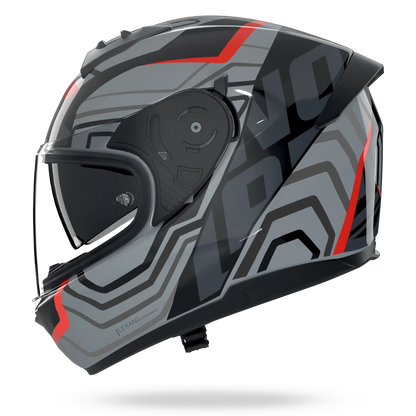 NOLAN N60-6 ECLETTICO 351 METAL FINISH integraalhelm – maat M – zwart / grijs / rood - MxProStoreParts