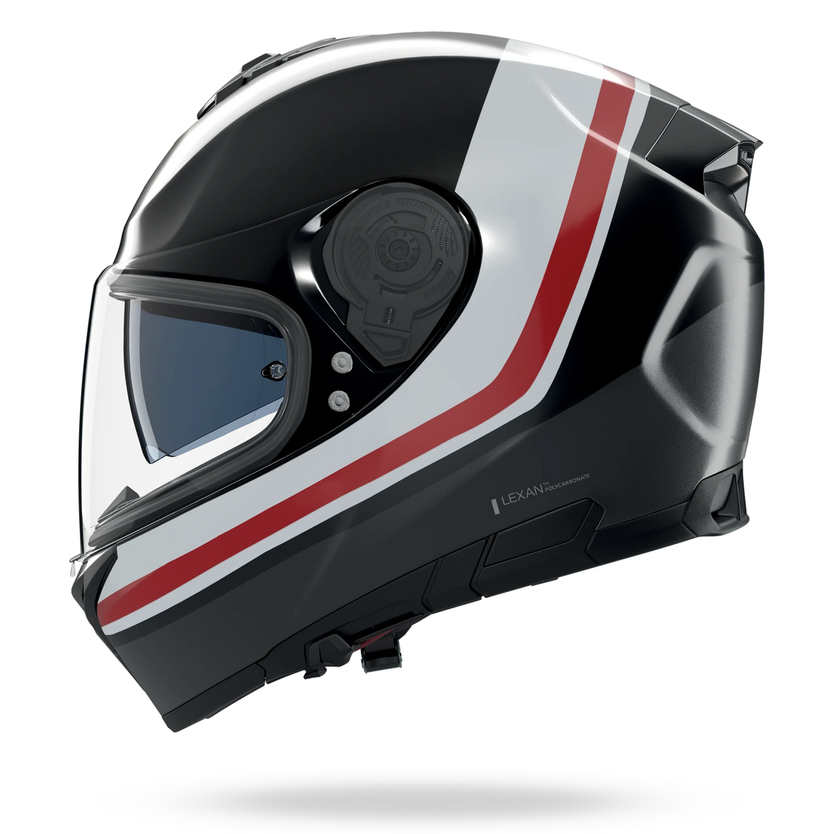 NOLAN N80-8 INCLINE 353 integraalhelm L – zwart/antraciet/wit/rood, glanzende afwerking - MxProStoreParts