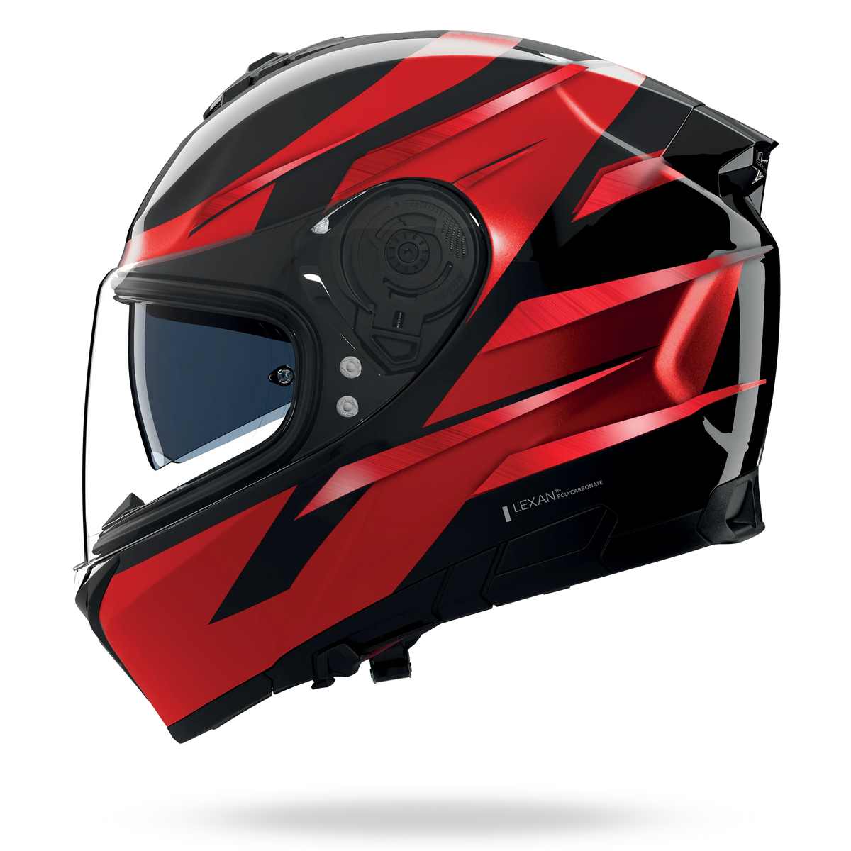 NOLAN N80-8 FERVO 355 M METAL FINISH integraalhelm – zwart / chroomrood