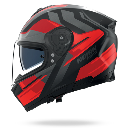 NOLAN N80-8 TRITTICO 357 integraalhelm M – zwart / rood / antraciet, matte afwerking - MxProStoreParts