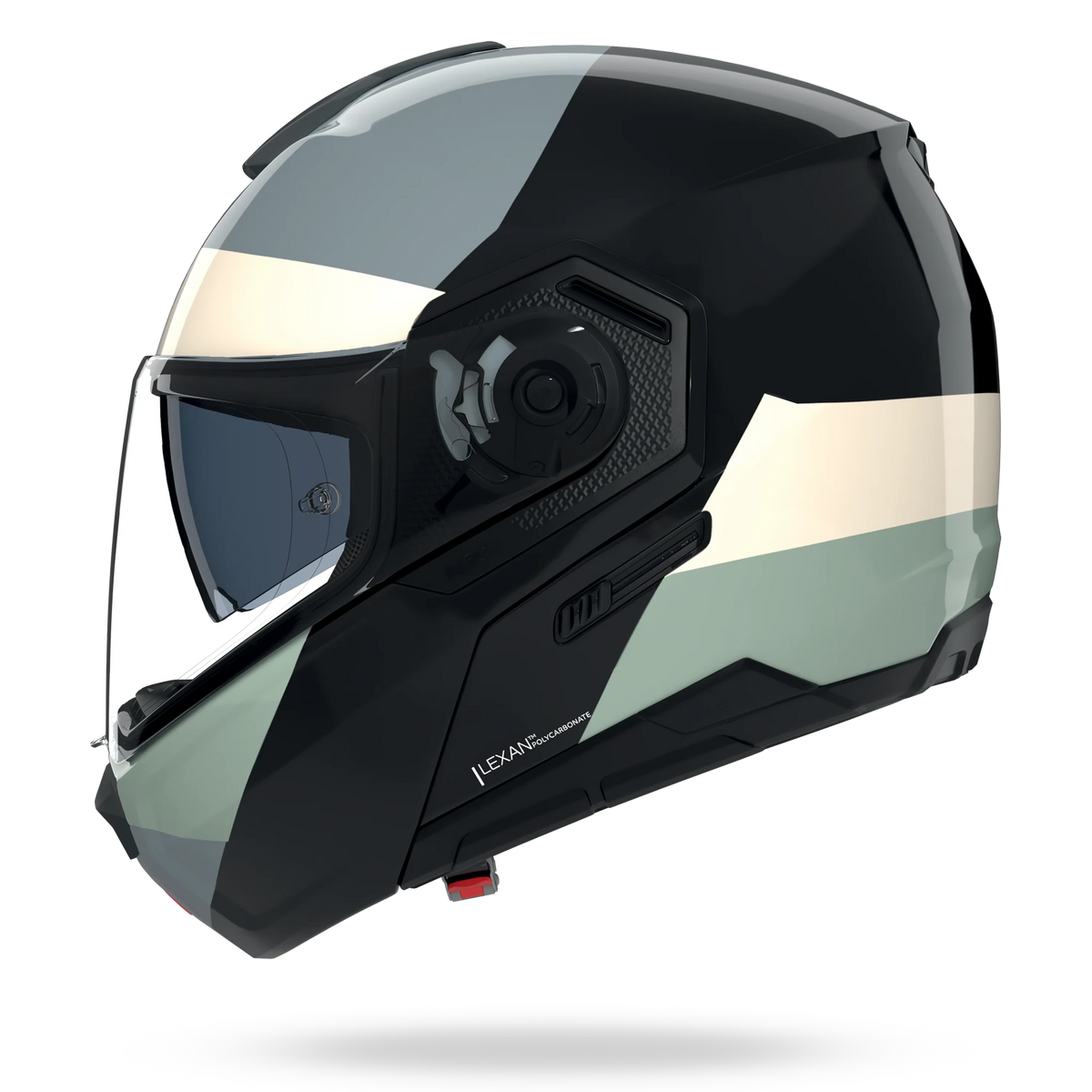 NOLAN N90-3 06 BLOCCO 354 systeemhelm L – Black / Ivory / Anthracite / Grey Green – glanzend – N9Z0008503541
