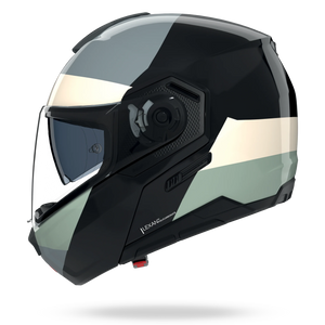 NOLAN N90-3 06 BLOCCO 354 systeemhelm L – Black / Ivory / Anthracite / Grey Green – glanzend – N9Z0008503541